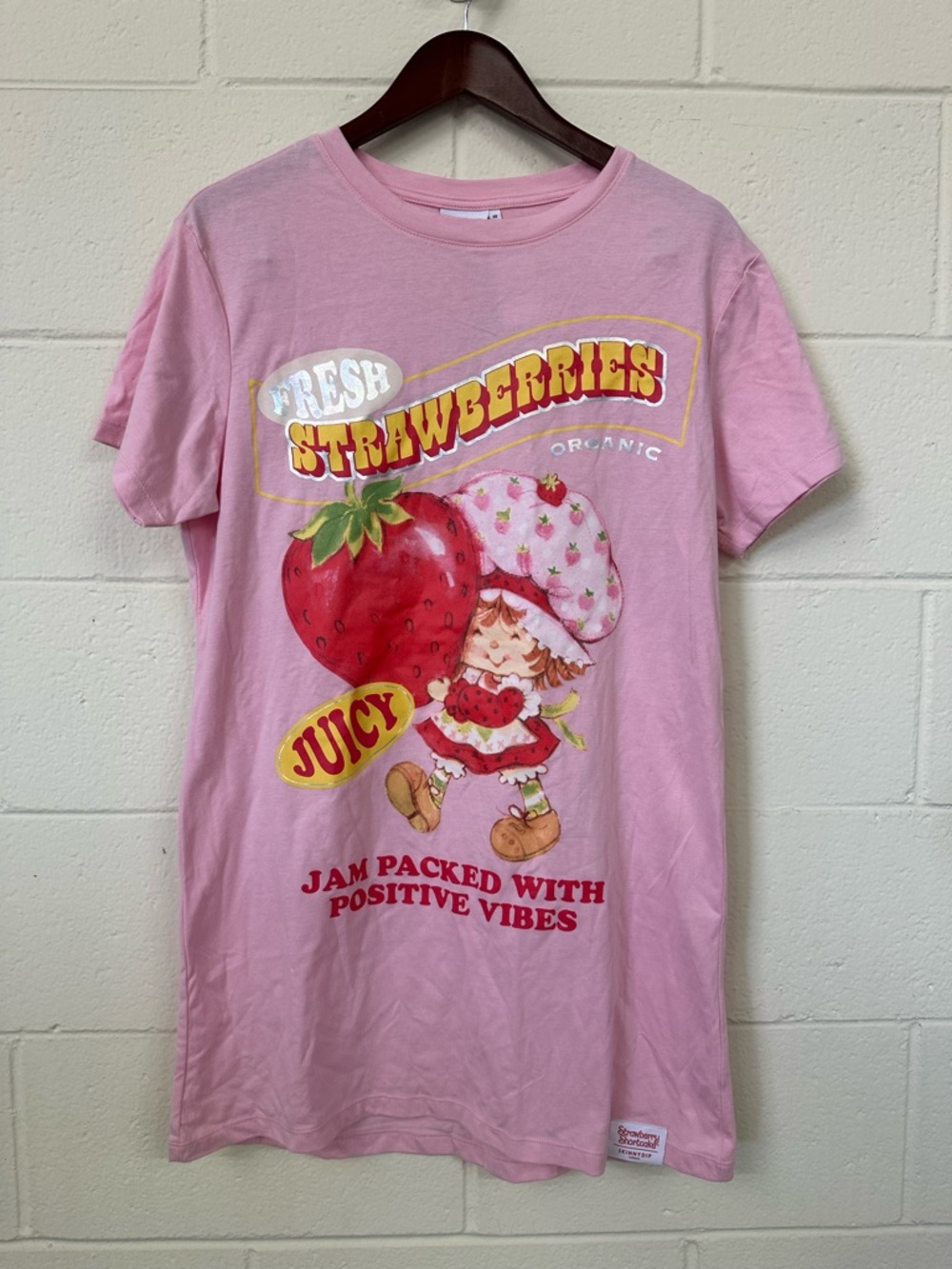 Women’s- Disney Pink Strawberry shortcake  Long Sleep Tee